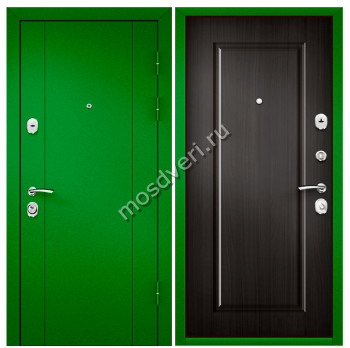 Зеленая входная дверь в квартиру ZVD-05 - купить от производителя Мосдвери Зеленая входная дверь в квартиру ZVD-05