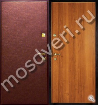 Дверь эконом класса с гладкой винилискожей и ламинатом - купить от производителя Мосдвери Дверь эконом класса с гладкой винилискожей и ламинатом